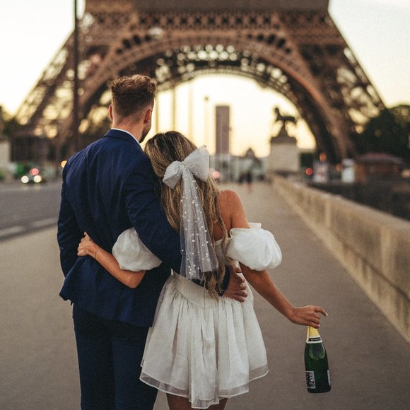 Puff Sleeve White Dress - Picture 4 of 6